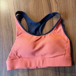 Zyia burnt orange ribbed Sports Bra